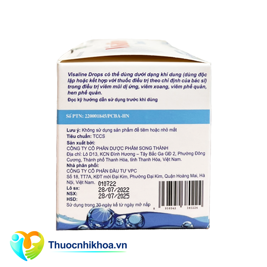 Visaline drops ( Hộp 10 lọ 8ml)